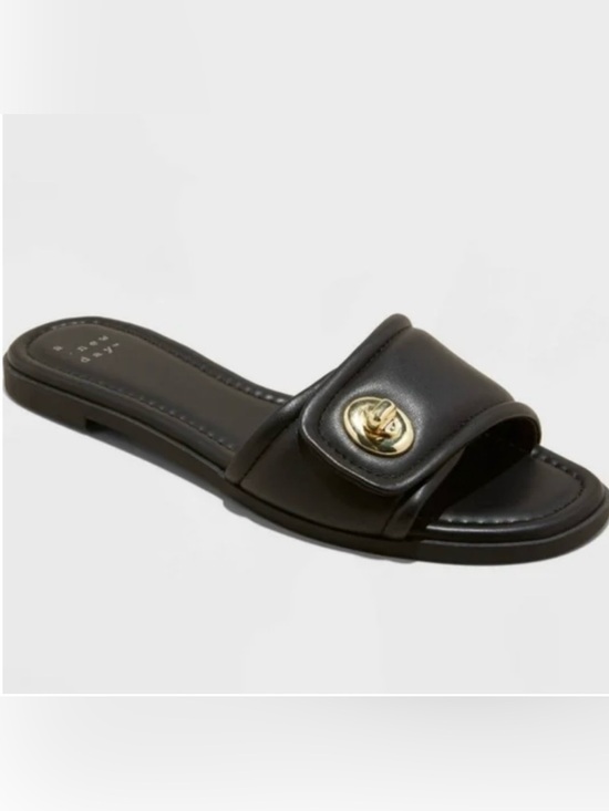 a new day Shoes - NWT $25 a new day Audrey Black slip on sandal Size 11